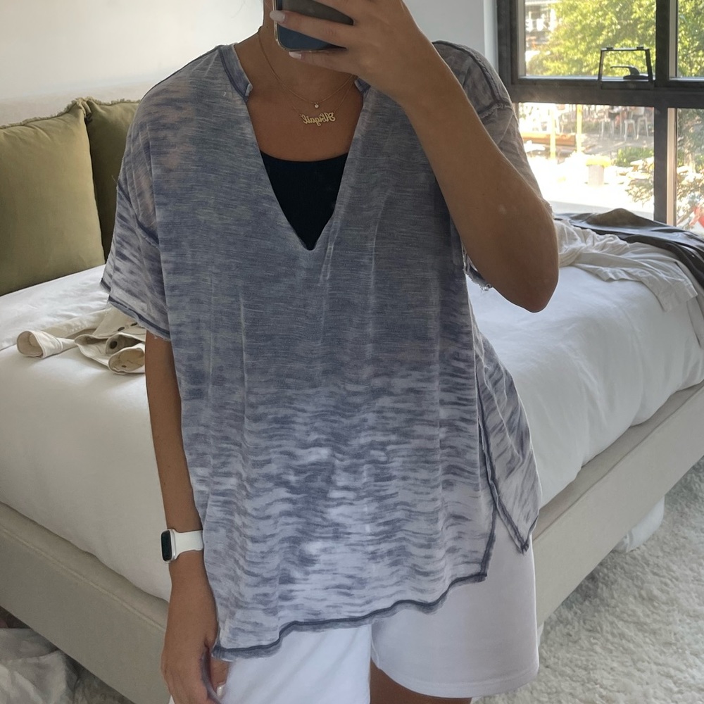 Purple Heathered Free People Tee